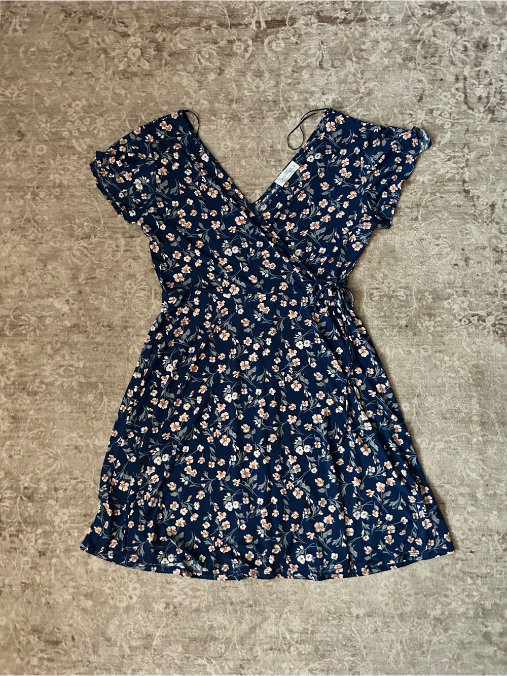 Kaileigh Navy Floral Slip Dress